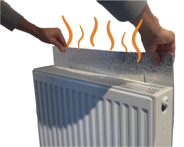 installing radiator insulation as a radiator reflector.