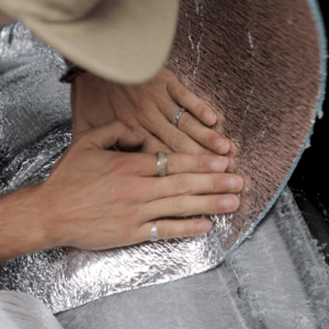 Campervan wheel arch insulation Installation